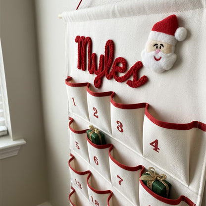 Personalized Christmas Advent Calendar, Custom Name Christmas Countdown Calendar, Kids Holiday Wall Hanging 685869 WFD