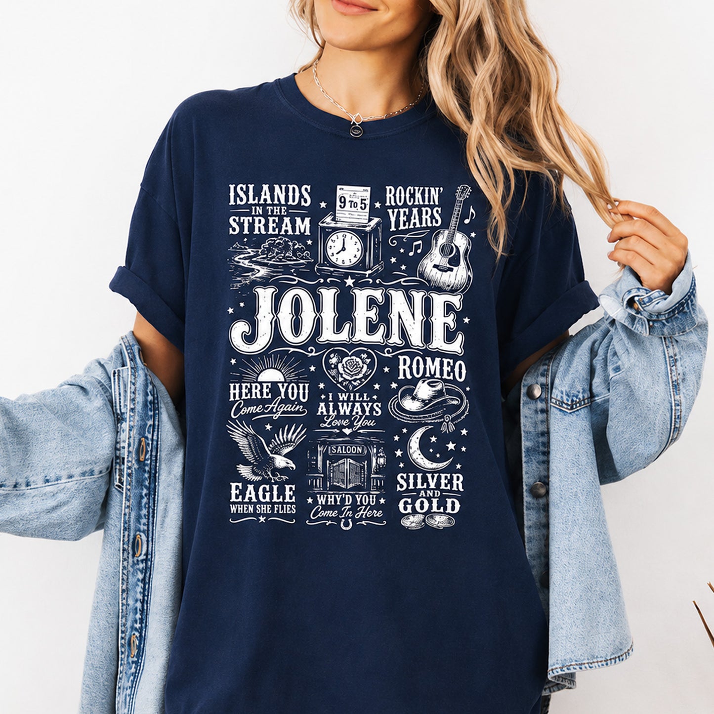 Jolene Country Music Shirt, Vintage Western Cowgirl Graphic Tee, Country Concert Southern Music T-Shirt 686037 WFD