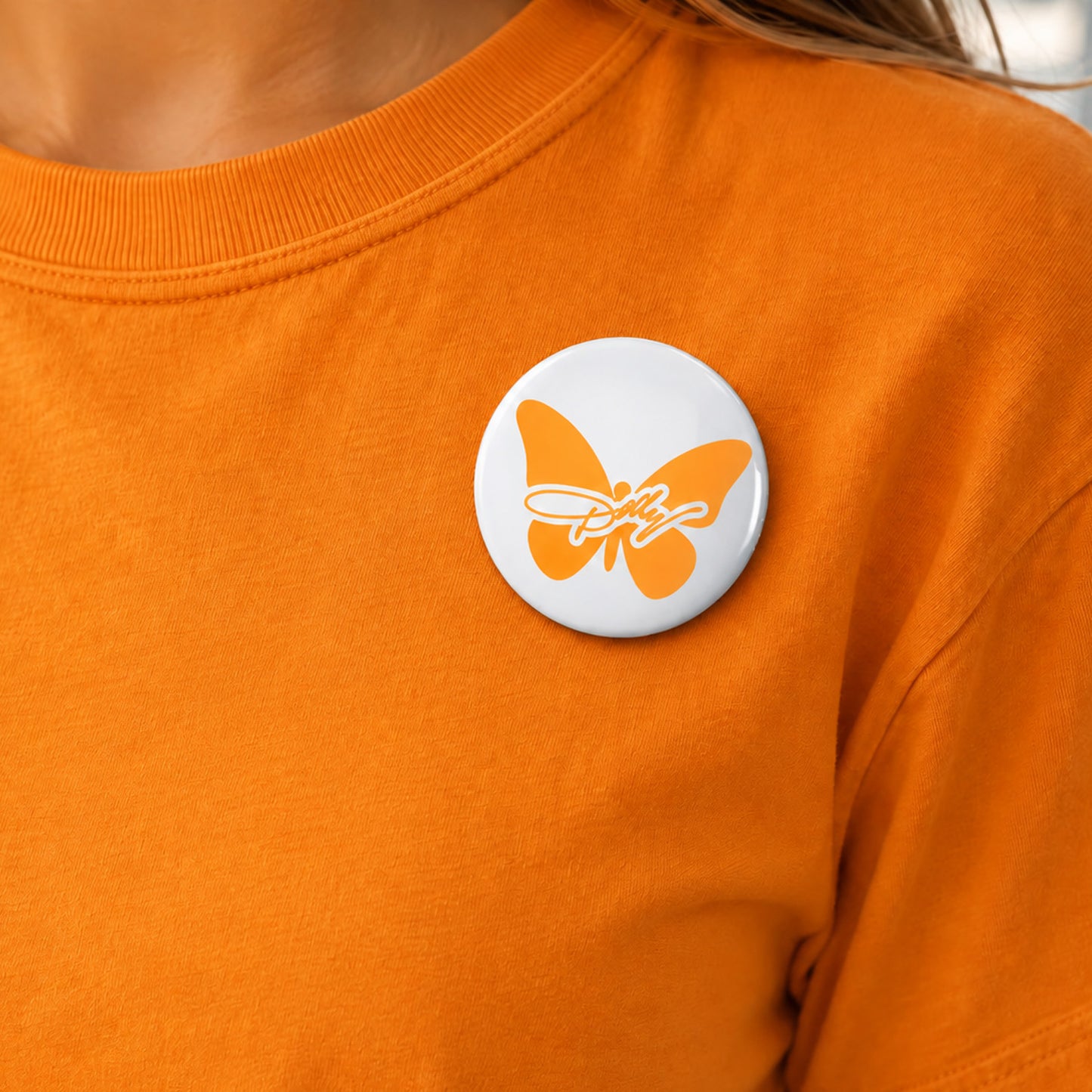 Dolly Orange Butterfly Lapel Pin, Pack of 10 Country Music Memorial Pins, Dolly Parton Fan Gift 686125