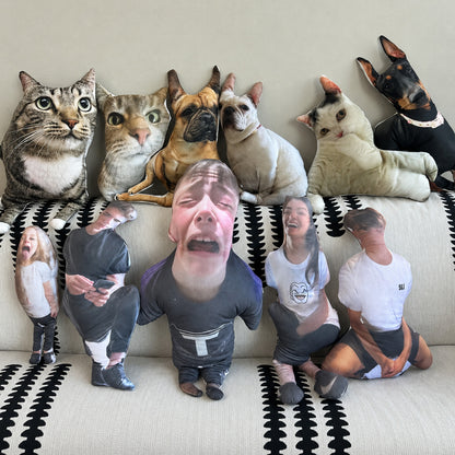 Custom Photo Pillow, Personalized Funny Face & Pet Shaped Pillow, Gift for Friend, Pet Lover Gift 686446 WFD