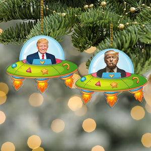 Personalized Donald Trump UFO Acrylic Ornament | Custom Funny Trump Christmas Ornament 683526 – GOP