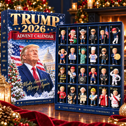 Trump 2026 Christmas Advent Calendar, 24 Day Donald Trump Countdown, Make America Merry Again Gift 686424 WFD