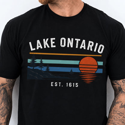Lake Ontario Est 1615 Shirt, Anti Trump Tee, Great Lakes Sunset Shirt, Canada Political Protest Tee 686118 WFD