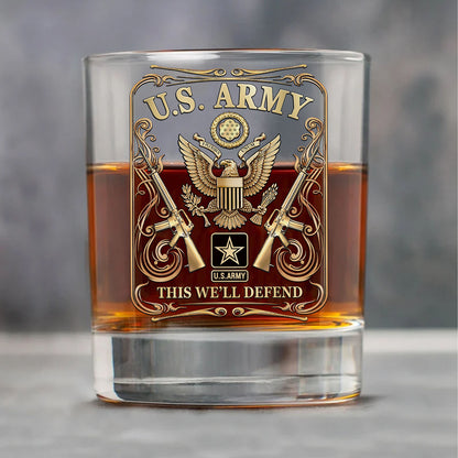 250th Anniversary Veteran U.S. Military Whiskey Glass | Patriotic 4th of July Whiskey Glass 684046