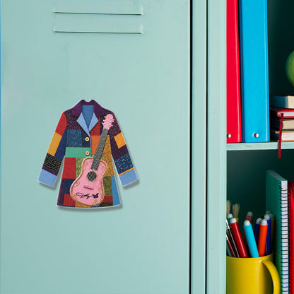 Dolly Parton Coat of Many Colors Fridge Magnet, Pink Guitar Country Music Magnet, Dolly Fan Gift 686130