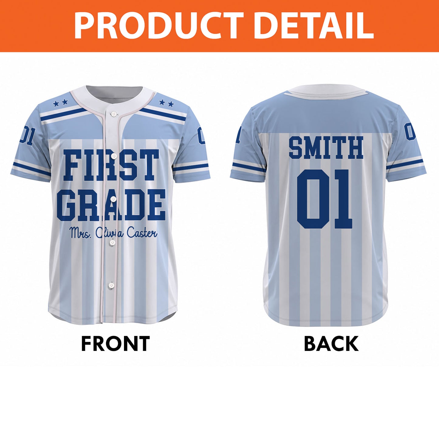 Personalized Teacher Baseball Jersey, Custom Grade Level, Name & Number Shirt, Back to School Teacher Gift 685690