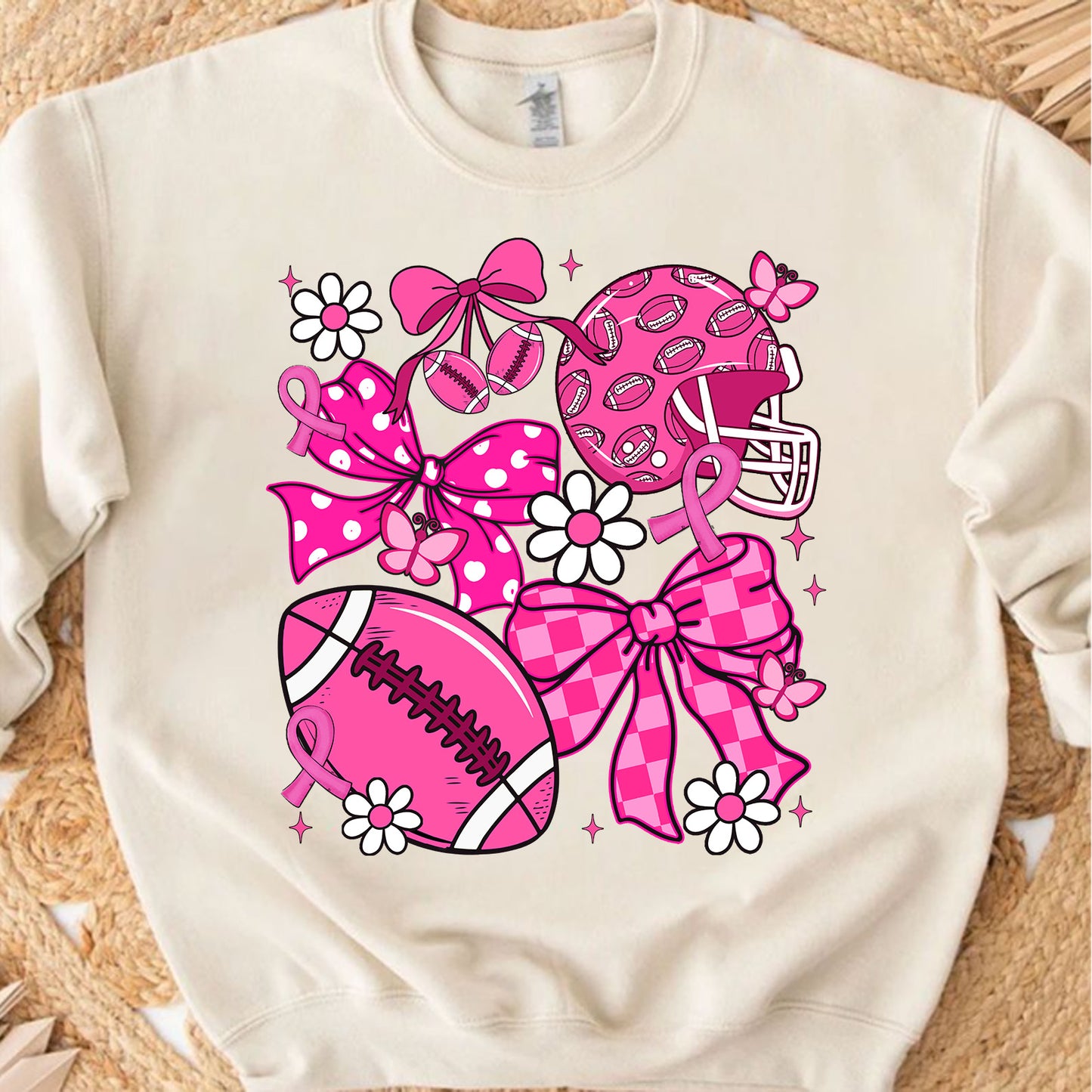 October We Wear Pink, Football Breast Cancer Awareness Shirt, Pink Ribbon T-Shirt, Cheer Football Fight Cancer Shirt 683314-2