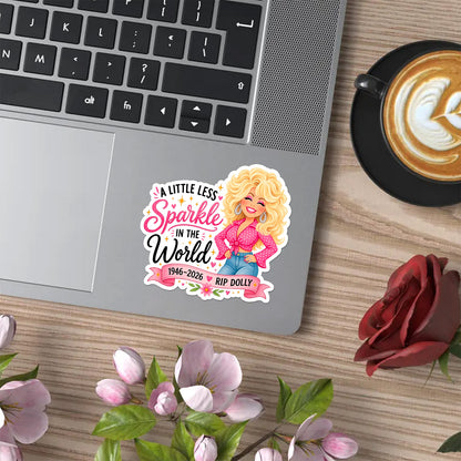 Dolly Parton Memorial Sticker, A Little Less Sparkle Country Music Tribute Sticker 686049
