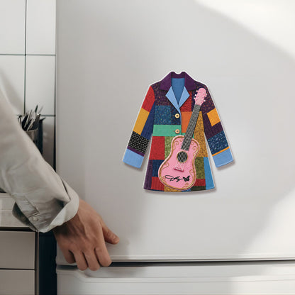 Dolly Parton Coat of Many Colors Fridge Magnet, Pink Guitar Country Music Magnet, Dolly Fan Gift 686130