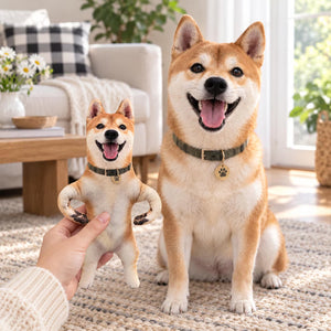 Personalized Dog Photo Poseable Plush Doll, Custom Dog Cat Squishy Toy, Funny Pet Lover Gift 686558 WFD