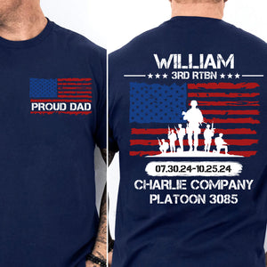 Personalized Military Graduation Shirt, Custom Bootcamp Graduation Tee, Military Dad Pocket & Back Shirt 683344-2