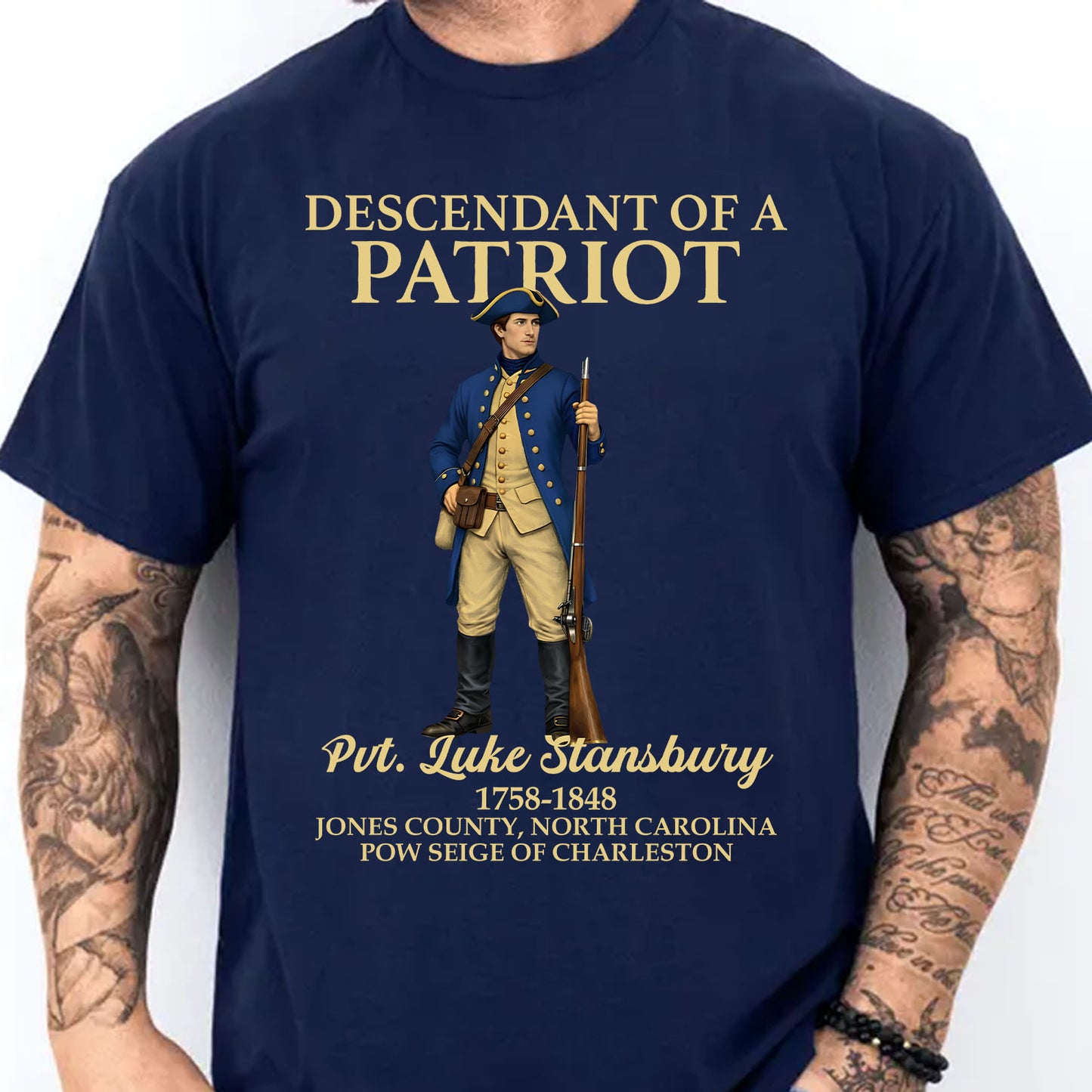 Custom Name Descendant of a Patriot Dark Shirt | Personalized DAR SAR Sweatshirt | Patriotic Tee 684383