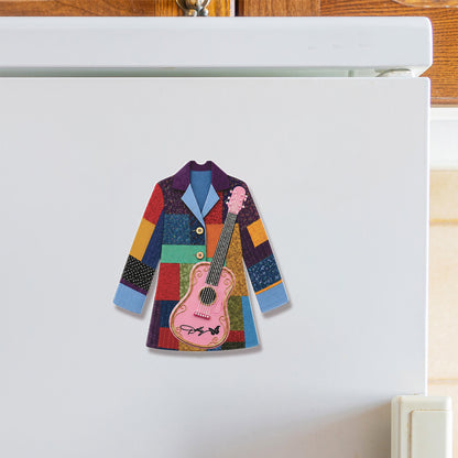 Dolly Parton Coat of Many Colors Fridge Magnet, Pink Guitar Country Music Magnet, Dolly Fan Gift 686130