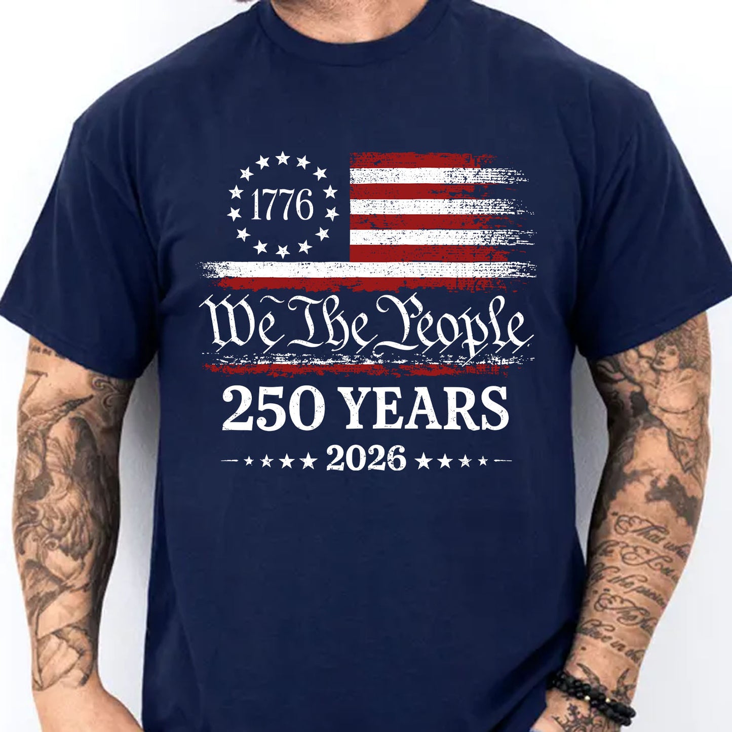 250 Years America Anniversary Dark Shirt, Patriotic USA Flag Tee, We The People Independence Day Shirt 685297