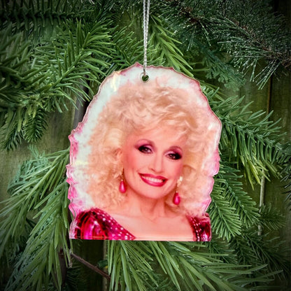 Holly Dolly Parton Memorial Acrylic Ornament, Jolly Dolly Christmas Tribute Ornament 686085 WFD