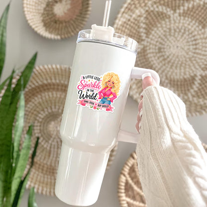 Dolly Parton Memorial Sticker, A Little Less Sparkle Country Music Tribute Sticker 686049
