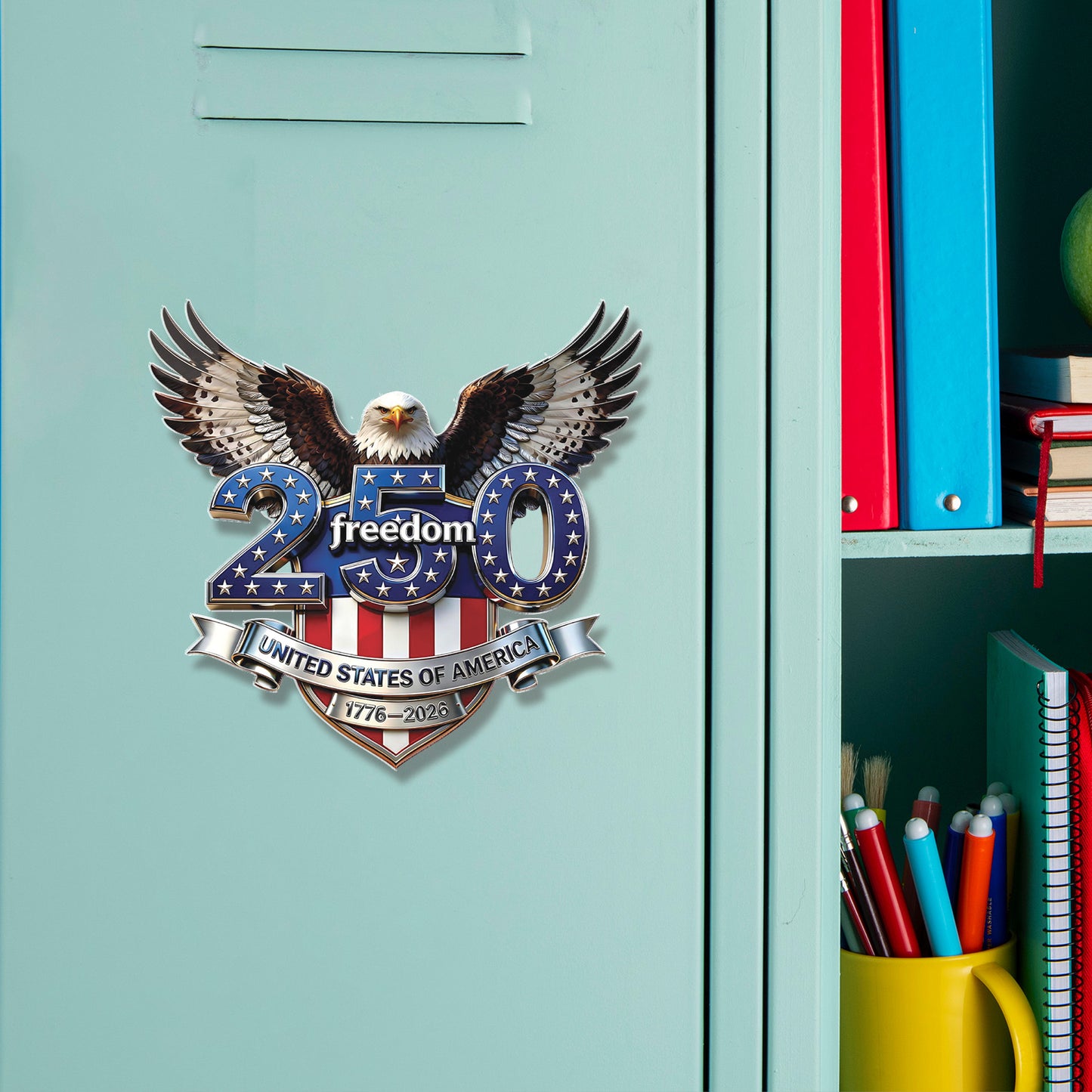USA 250 Years Anniversary Fridge Magnet, Freedom Eagle 1776–2026 Magnet, Patriotic 4th of July Magnet 684125