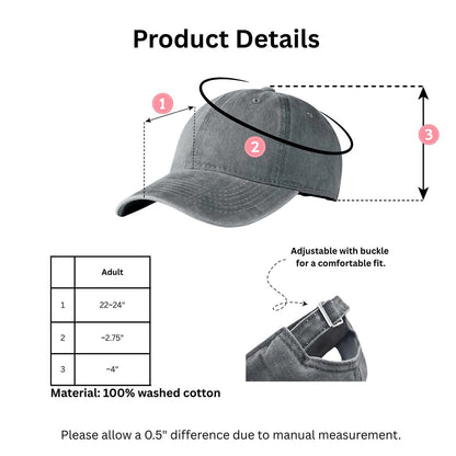 250 Years Anniversary Printed Vintage Washed Denim Baseball Cap | 250th Anniversary Hat 683584