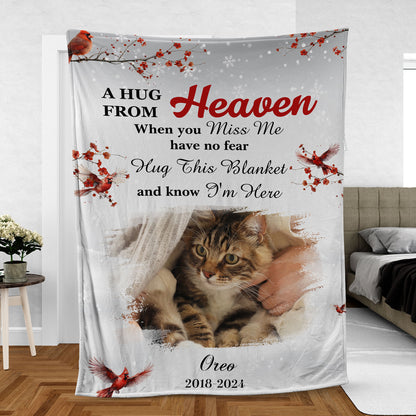 When You Miss Me Have No Fear, Personalized Memorial Blanket, Memorial Custom Photo Blanket, Remembrance Gift- 681977