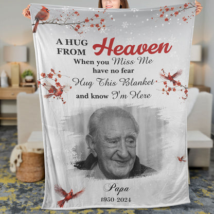 When You Miss Me Have No Fear, Personalized Memorial Blanket, Memorial Custom Photo Blanket, Remembrance Gift- 681977