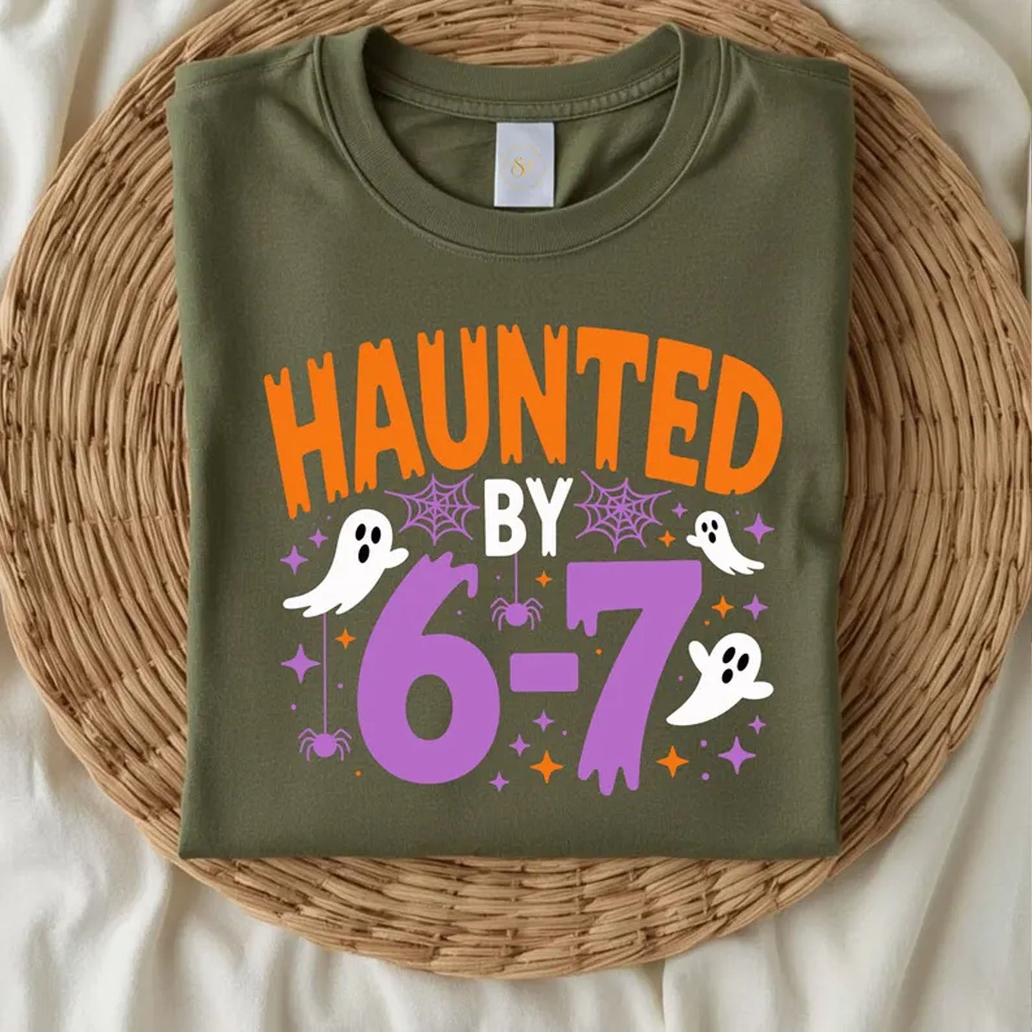 Halloween Six Seven Shirt | Haunted by 6 7 Halloween Shirt | Spooky Meme Tee | Funny Ghost Trendy Halloween Shirt 683183