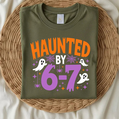 Halloween Six Seven Shirt | Haunted by 6 7 Halloween Shirt | Spooky Meme Tee | Funny Ghost Trendy Halloween Shirt 683183