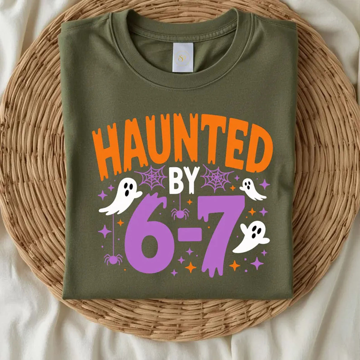 Halloween Six Seven Shirt | Haunted by 6 7 Halloween Shirt | Spooky Meme Tee | Funny Ghost Trendy Halloween Shirt 683183