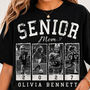 Personalized Senior 2027 Bootleg Photo Shirt, Custom Senior Dad Mom Shirt, Class of 2027 Graduation Gift 685692 WFD
