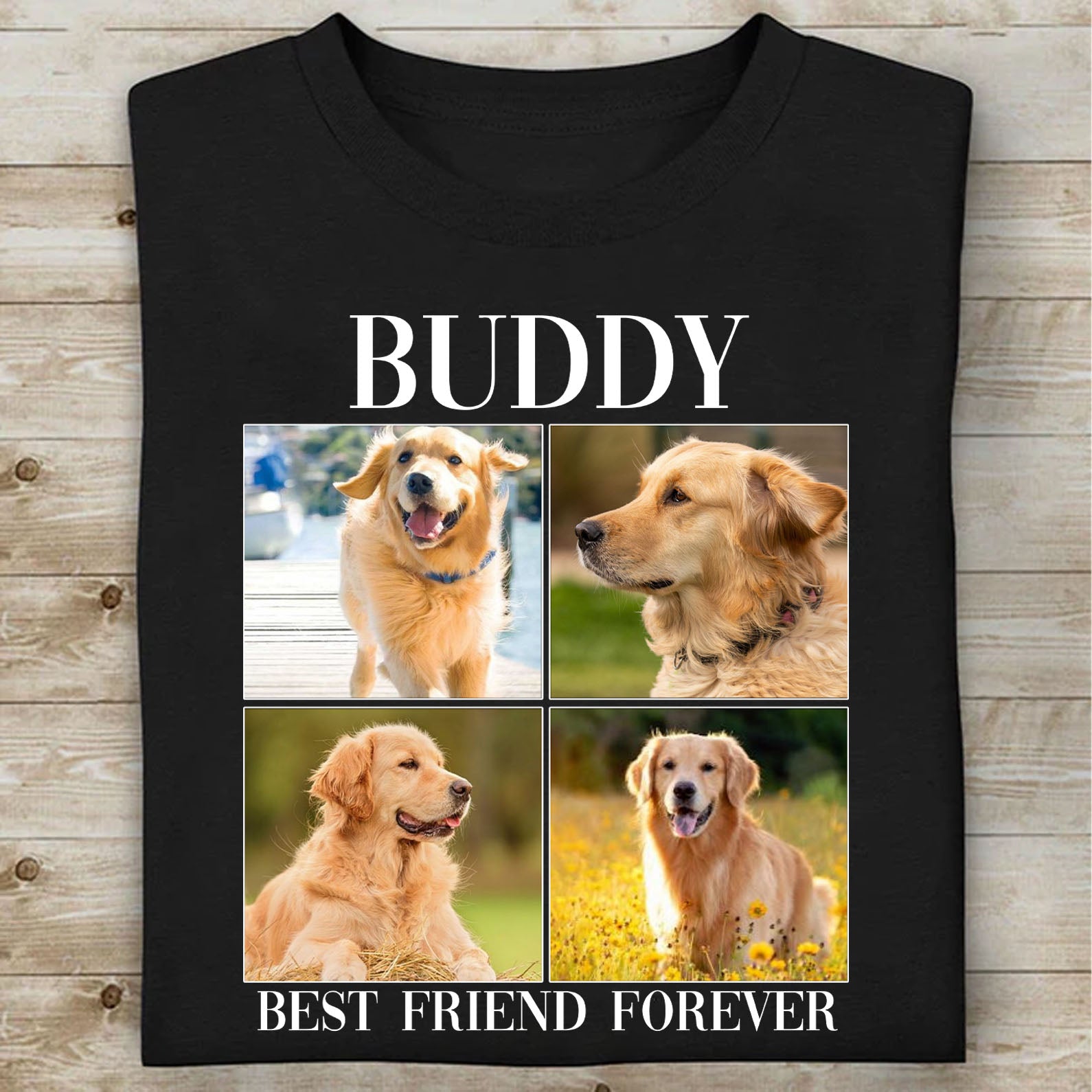 Personalized Upload Pet Photo Shirt | Custom Dog Cat Photo T-Shirt | Gift For Dad Mom 682814
