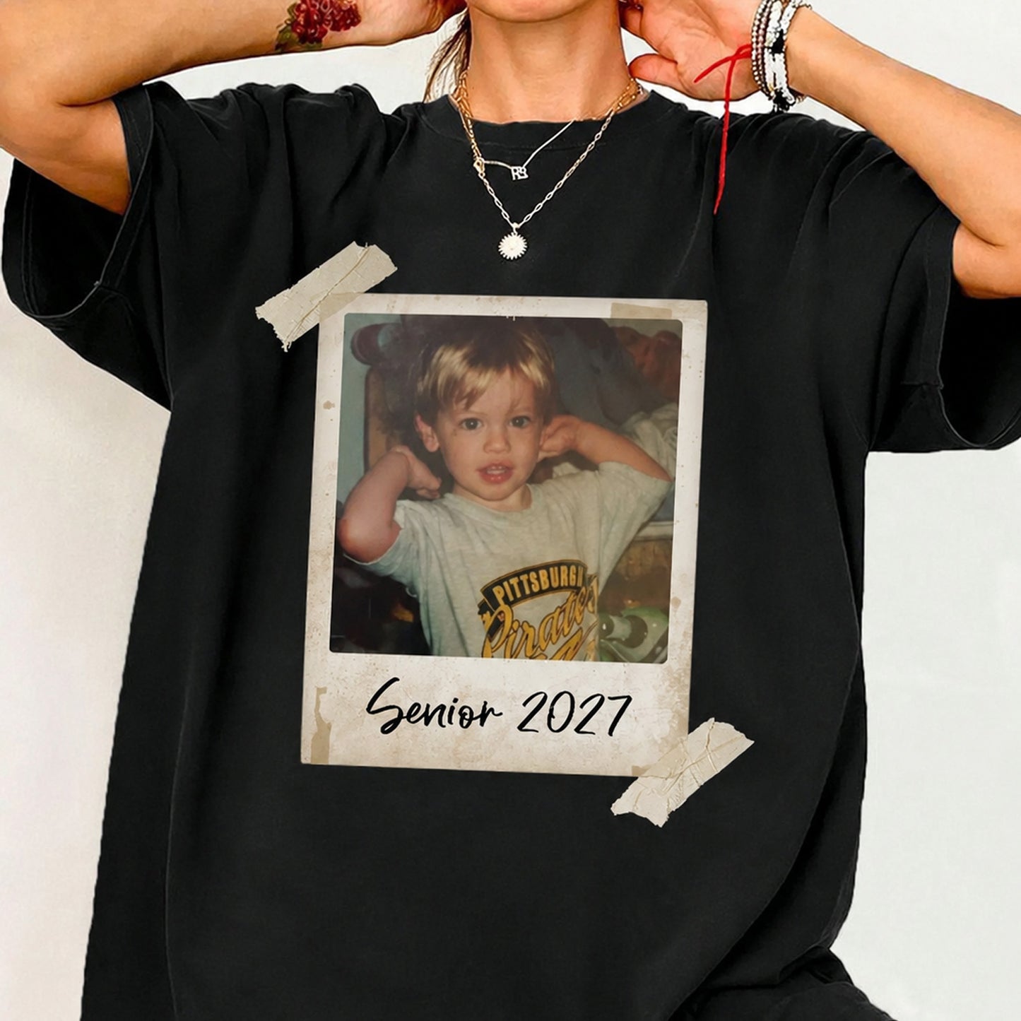 Personalized Photo Senior 2027 Shirt, Custom Class of 2027 Graduation Tee, Back to School Senior Picture Gift 685689 WFD