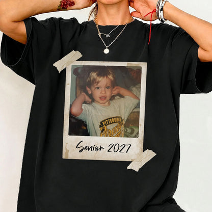 Personalized Photo Senior 2027 Shirt, Custom Class of 2027 Graduation Tee, Back to School Senior Picture Gift 685689 WFD