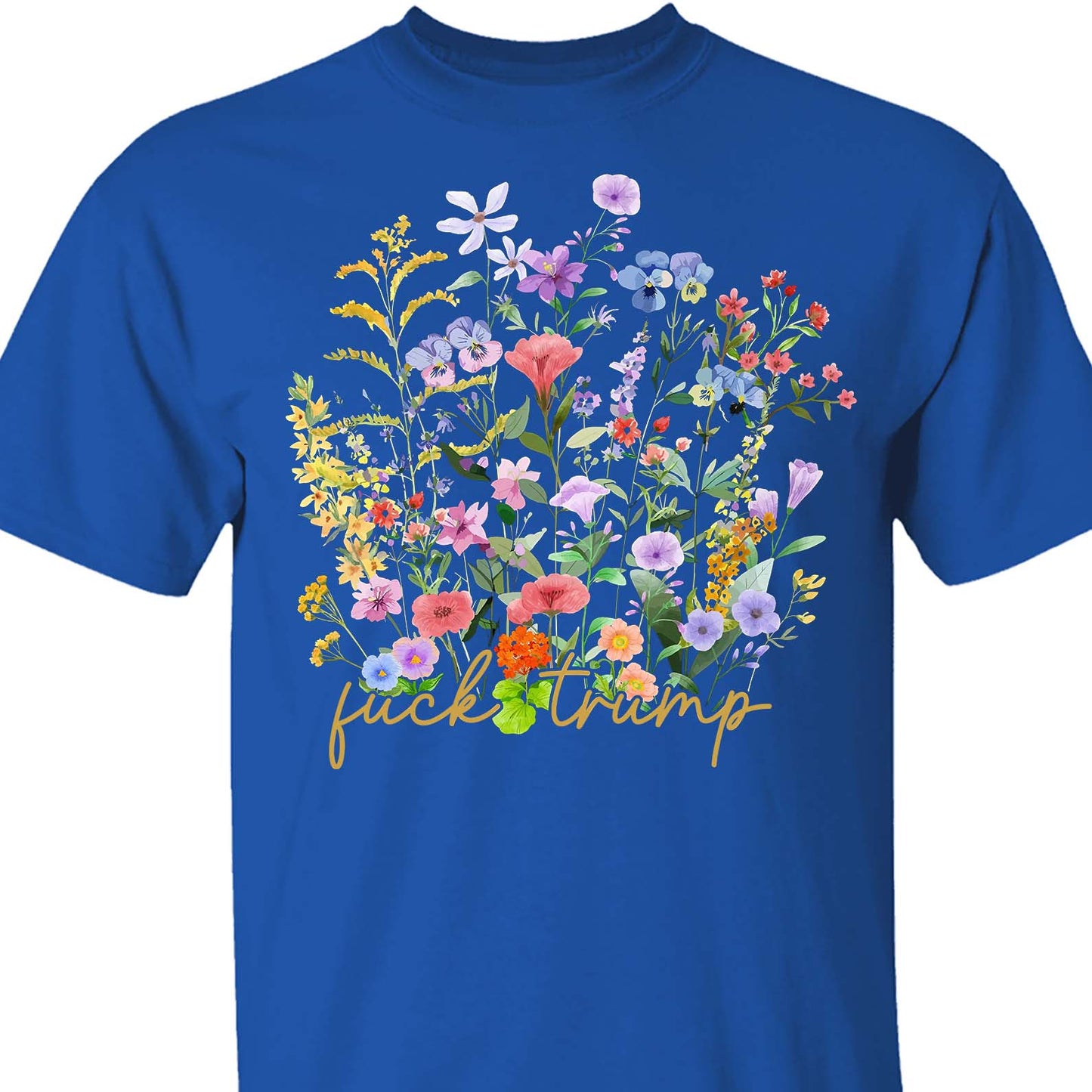 Subtle Fuck Trump Shirt - Ditsy Floral 8647 Anti Trump Tee, Democrat & Anti Republican Parody Shirt 682195