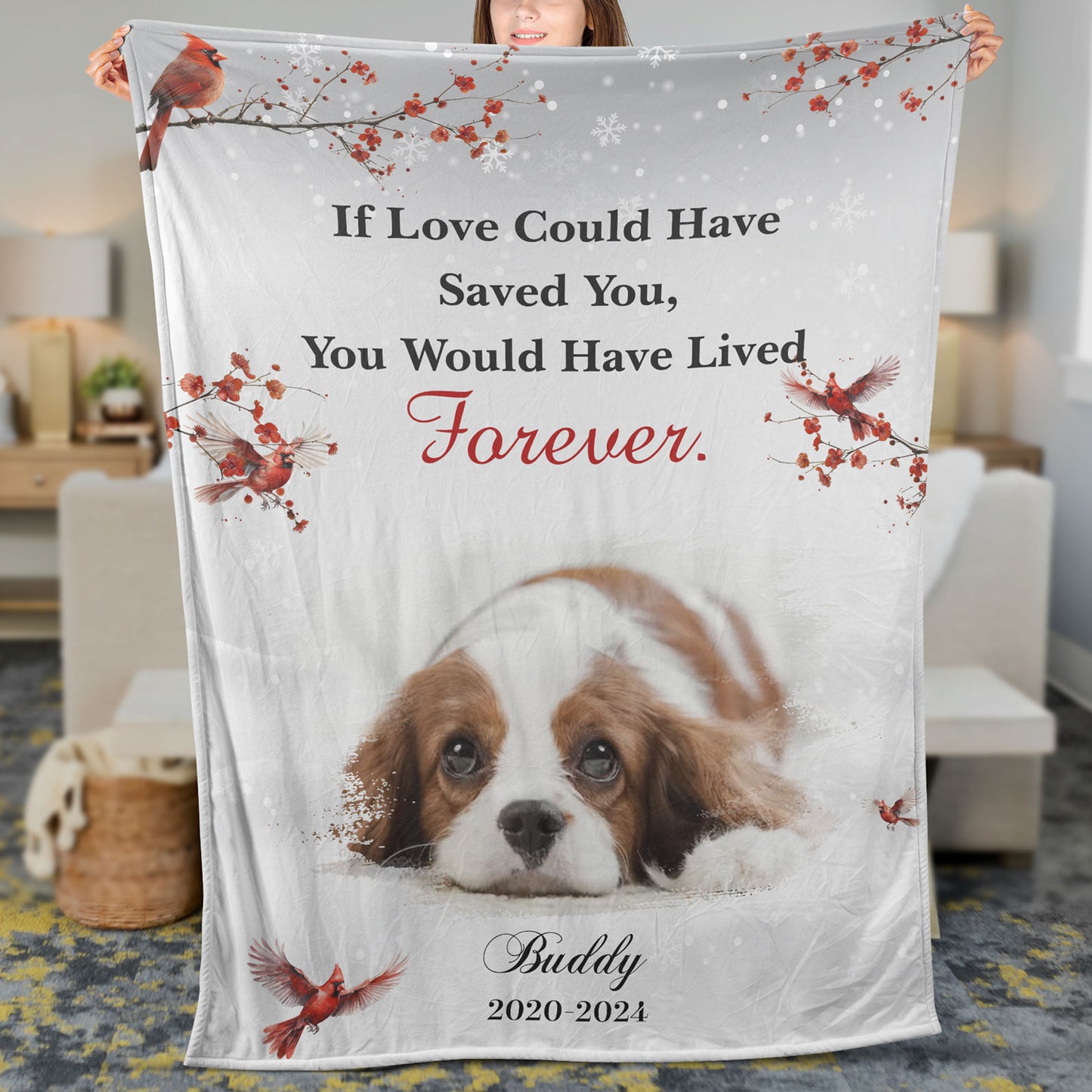 If Love Could Have Saved You You Would Have Lived Forever, Personalized Memorial Blanket, Memorial Custom Photo Blanket, Remembrance Gift- 681980