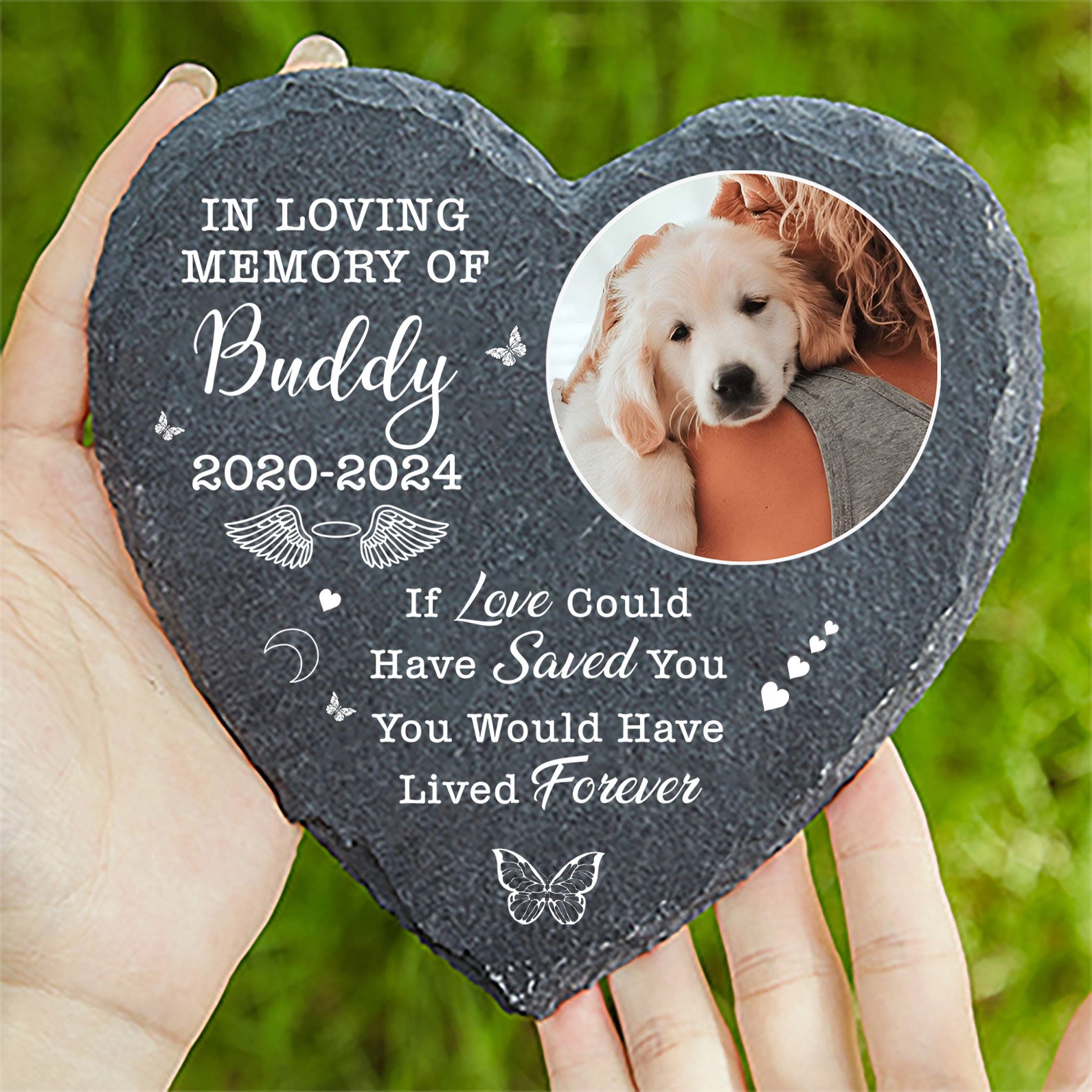 If Love Could Have Saved You Stone, Personalized Photo Memorial Stone, Gifts For Loss of Loved One 682012