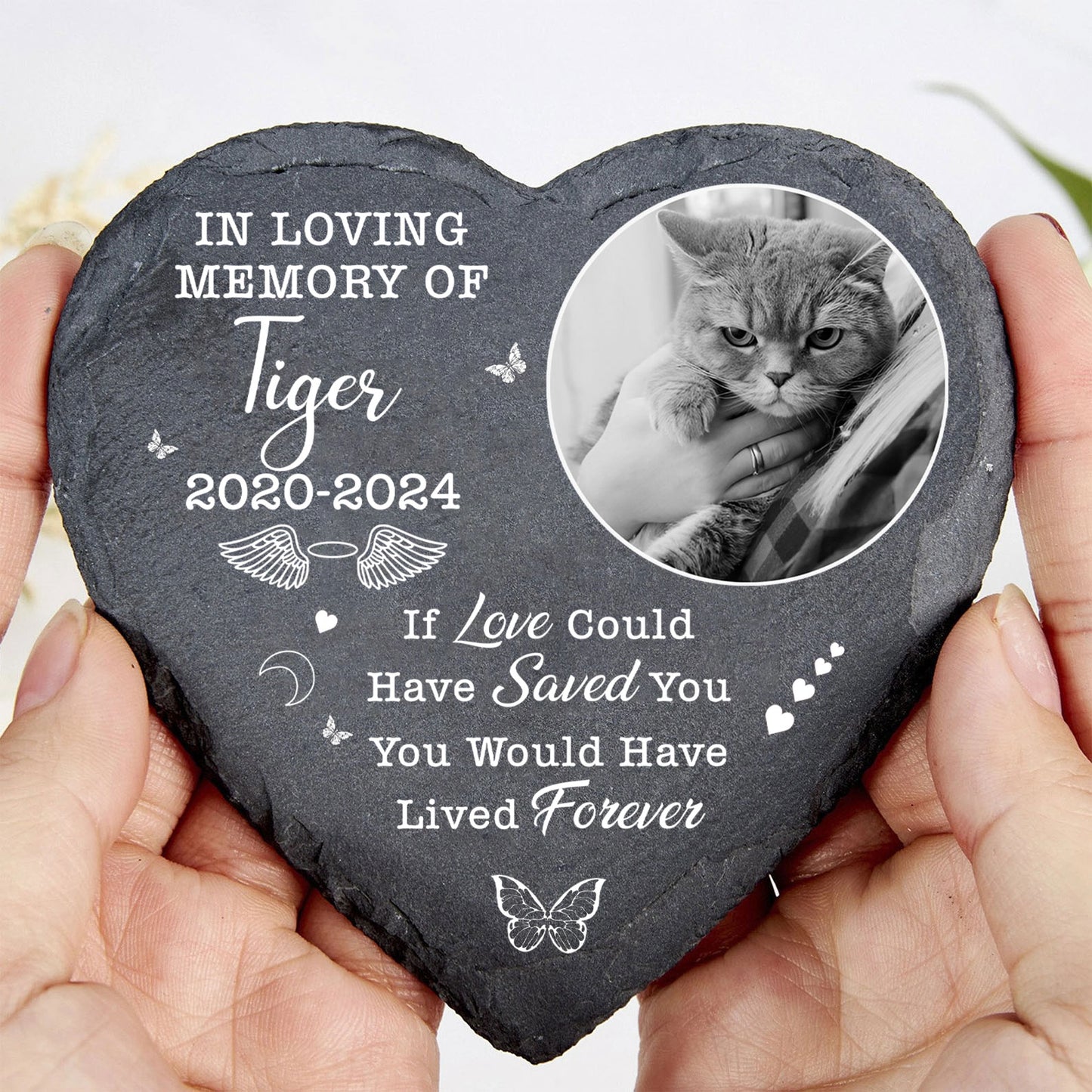 If Love Could Have Saved You Stone, Personalized Photo Memorial Stone, Gifts For Loss of Loved One 682012