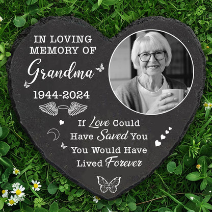 If Love Could Have Saved You Stone, Personalized Photo Memorial Stone, Gifts For Loss of Loved One 682012