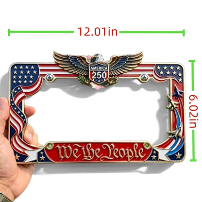 USA 250th Anniversary License Plate | Vintage America 250 - We The People Plate Holder 685293