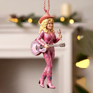 Dolly Parton RIP 3D Relief White Acrylic Ornament, Dolly Parton Memorial Ornament, Country Music Legend Tribute 686274 WFD