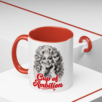 Dolly Parton Cup of Ambition Coffee Mug, Country Music Lover Gift, Inspirational Coffee Cup for Dolly Fans 686111 WFD
