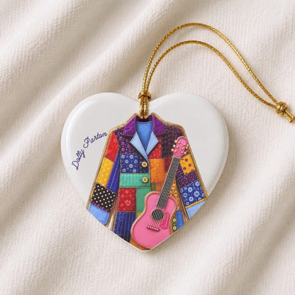 Dolly Parton Christmas Ornament, Coat of Many Colors Ceramic Ornament, Dolly Tribute Keepsake 686254 WFD