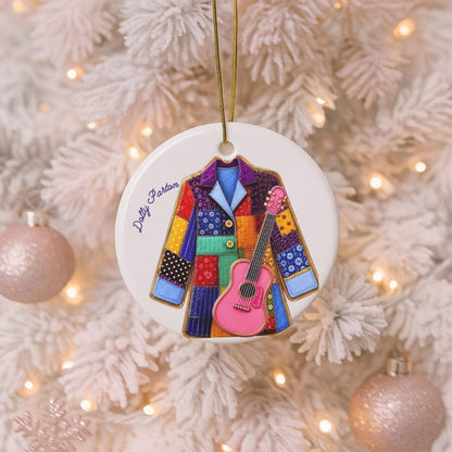 Dolly Parton Christmas Ornament, Coat of Many Colors Ceramic Ornament, Dolly Tribute Keepsake 686254 WFD