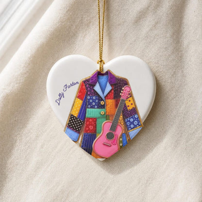 Dolly Parton Christmas Ornament, Coat of Many Colors Ceramic Ornament, Dolly Tribute Keepsake 686254 WFD