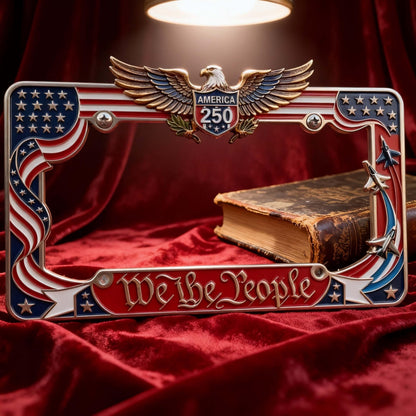 USA 250th Anniversary License Plate | Vintage America 250 - We The People Plate Holder 685293