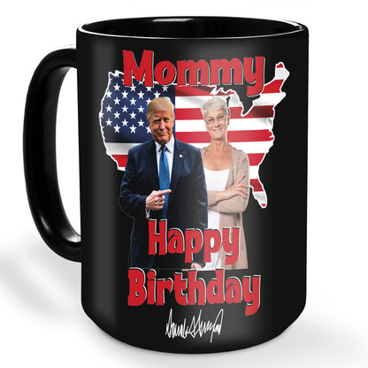 My Dad With Donald Trump Custom Photo Black Mug | Father's Day Mug | Father's Day Gift Ideas 682048 - GOP