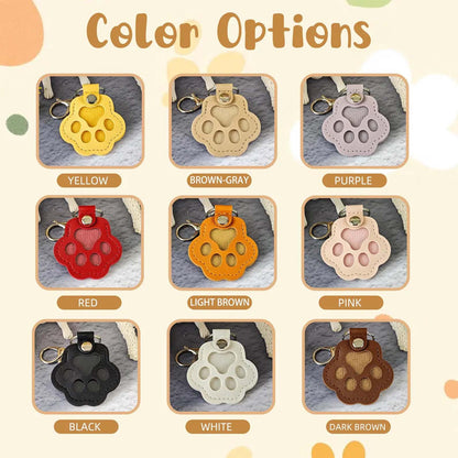 Personalized Pet Fur Memorial Keychain, Dog Fur Leather Pouch, Memorial Keychain For Dog Cat, Gift For Dog Lovers, Cat Lovers BX25