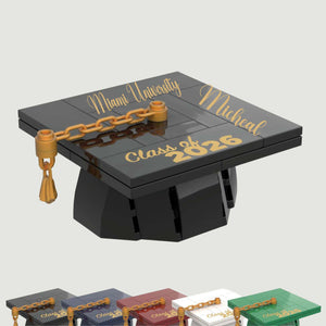 Graduation Cap LEGO Kit Class of 2026, Personalized Lego, Unique Graduation Gift Idea 685012