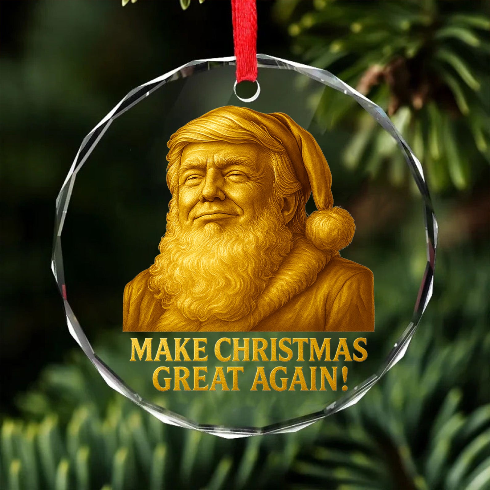 Make Christmas Great Again Glass Ornament | President Donald Trump Christmas Ornament 683423 – GOP