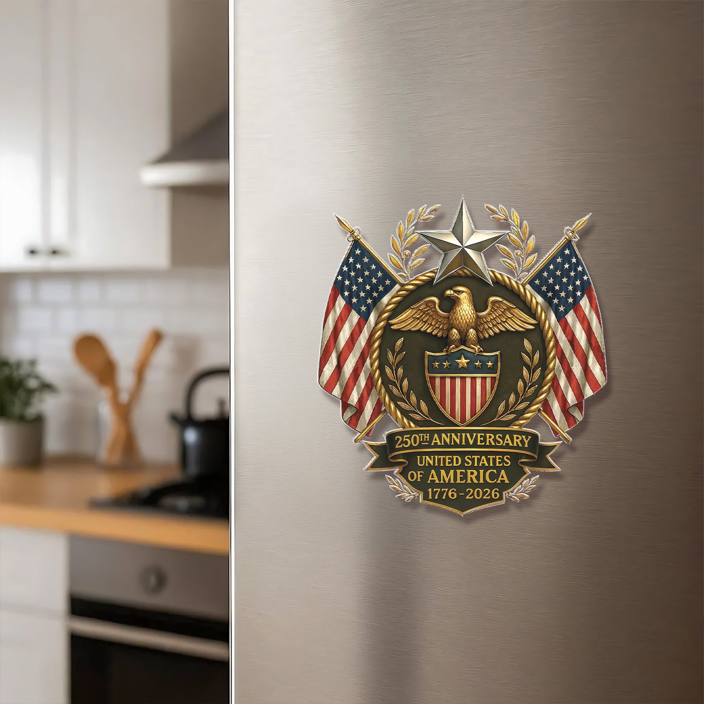 250 Years Anniversary USA Fridge Magnet | Patriotic Eagle 4th of July 1776–2026 Fridge Magnet 684243