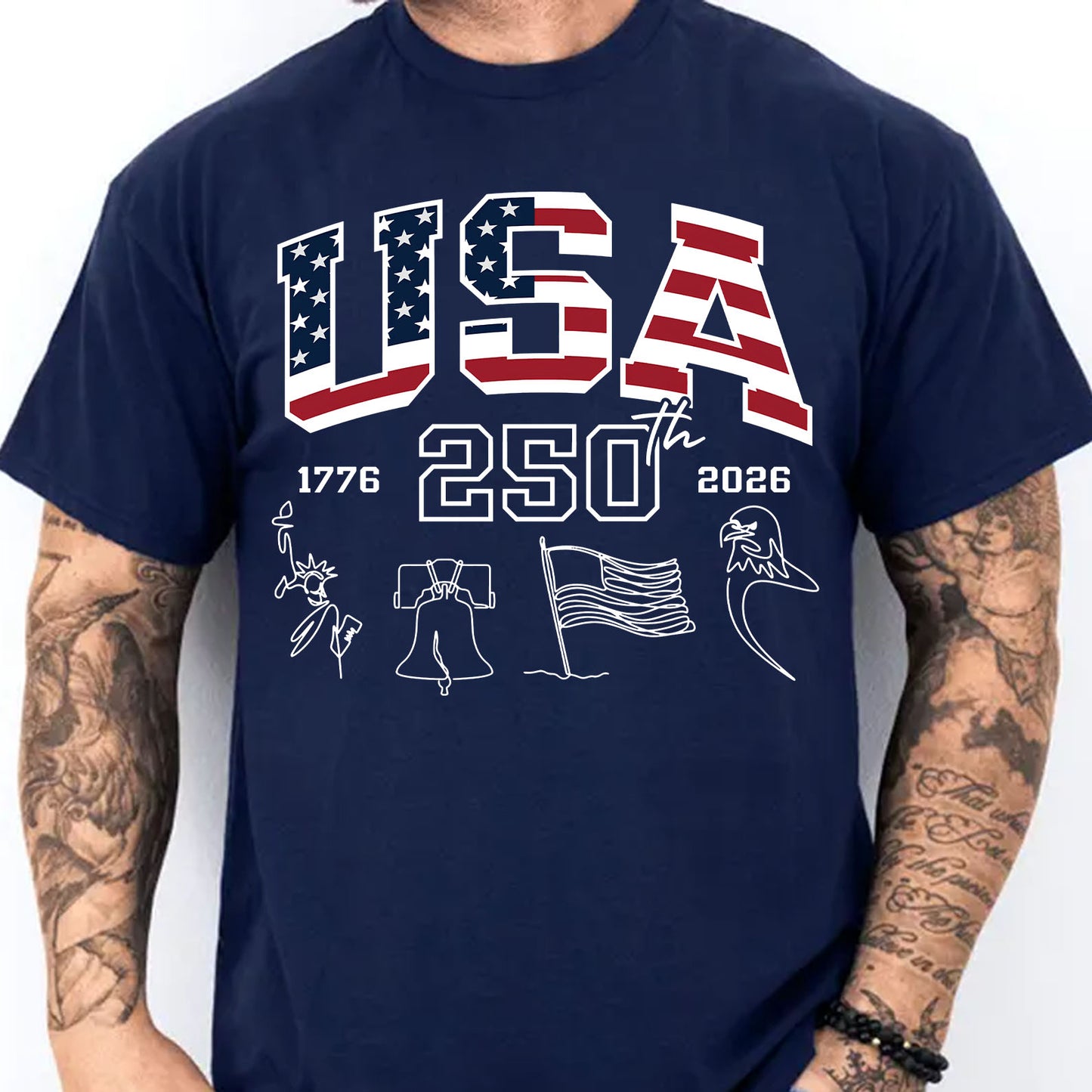 4th of July Shirt | USA 250 Years Dark Shirt | Independence Day T-Shirt | 250th Anniversary Tee 684458