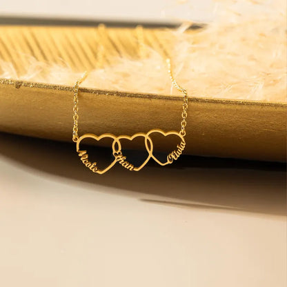 Personalized Family Name Heart Necklace, Custom Kids Names Necklace for Mom, Mothers Day Gift Jewelry 684799
